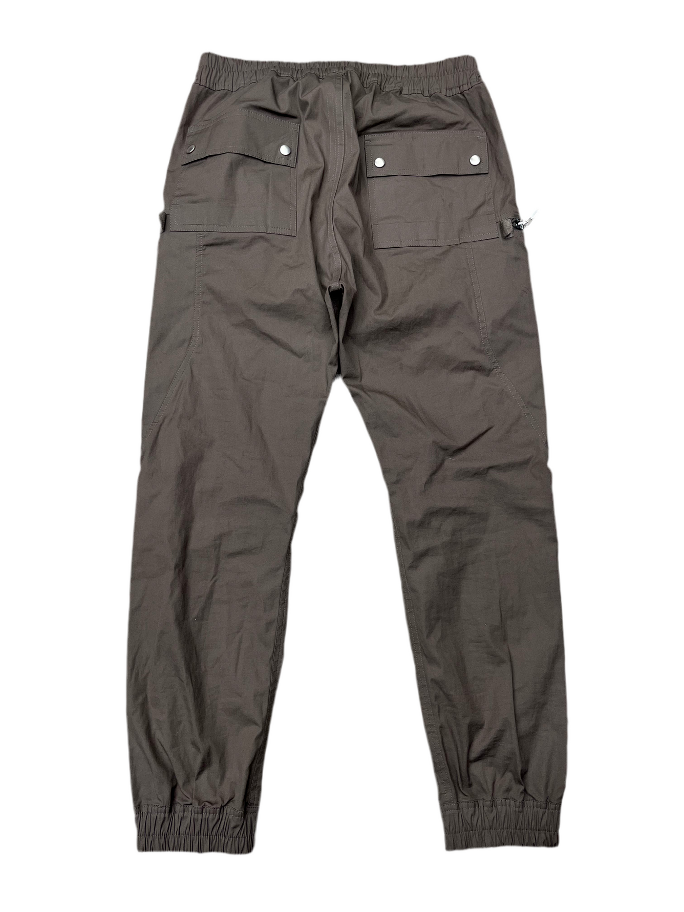 Rick Owen’s Coated Linen Twill Bauhaus Cargo Pants Brown
