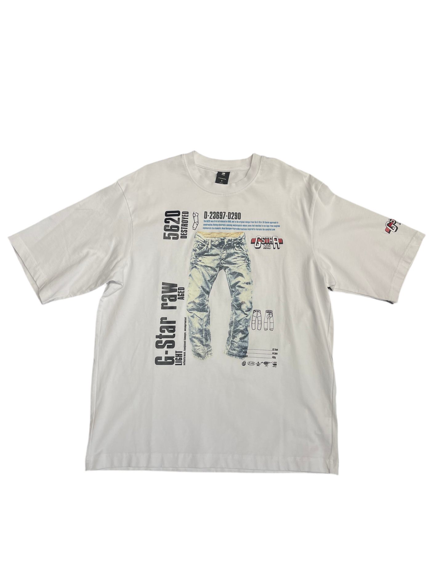 G Star Modelkit Print Boxy T-Shirt White