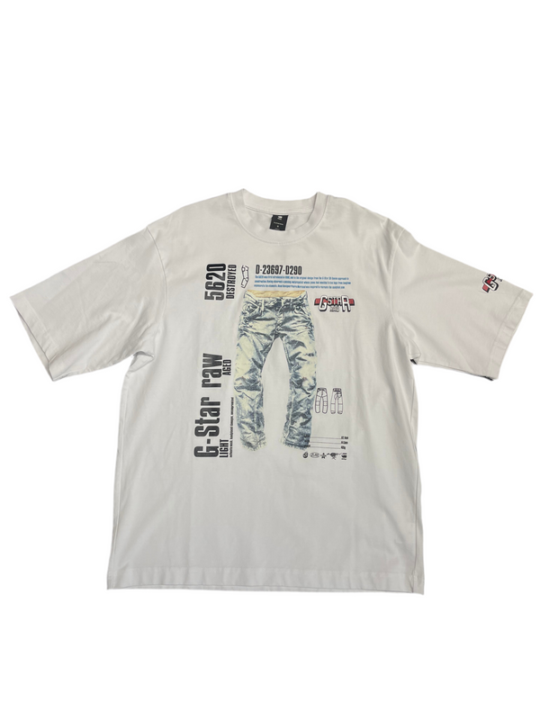G Star Modelkit Print Boxy T-Shirt White