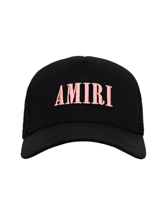 Amiri Core Logo Trucker Hat Black Pink