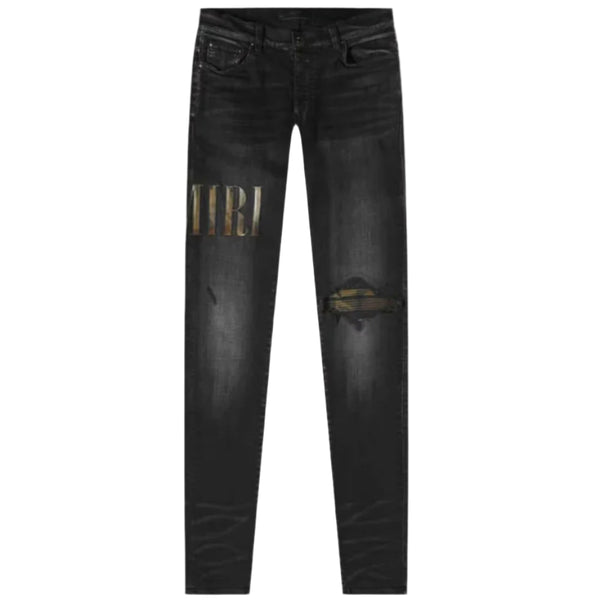 Amiri Core Applique Aged Black Jeans