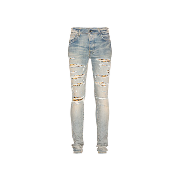 Amiri Leopard Thrasher Jeans