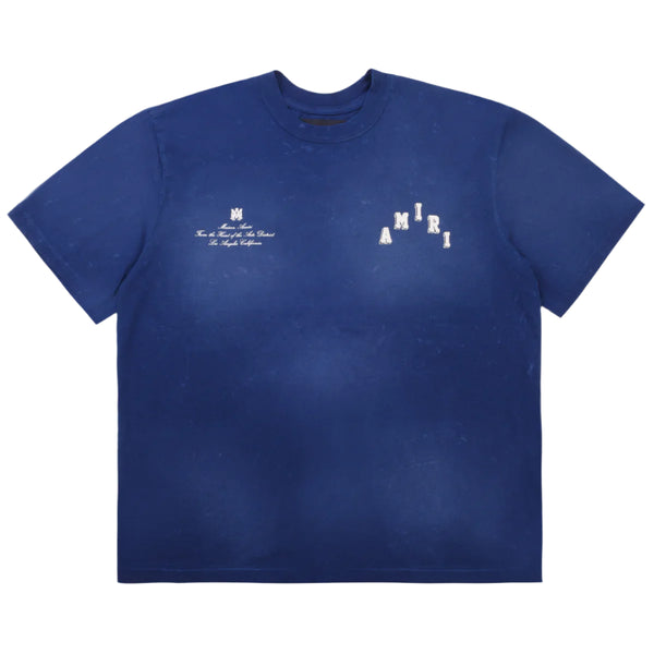 Amiri Collegiate Navy T-Shirt