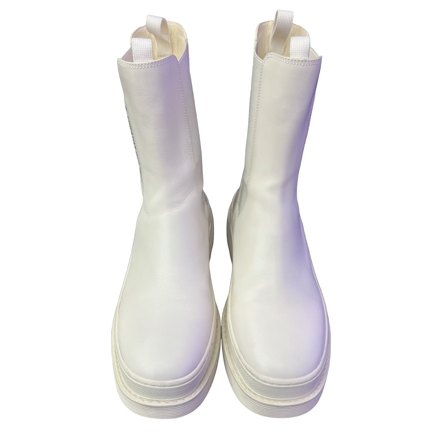 Christian Dior Leather Chelsea Boots White