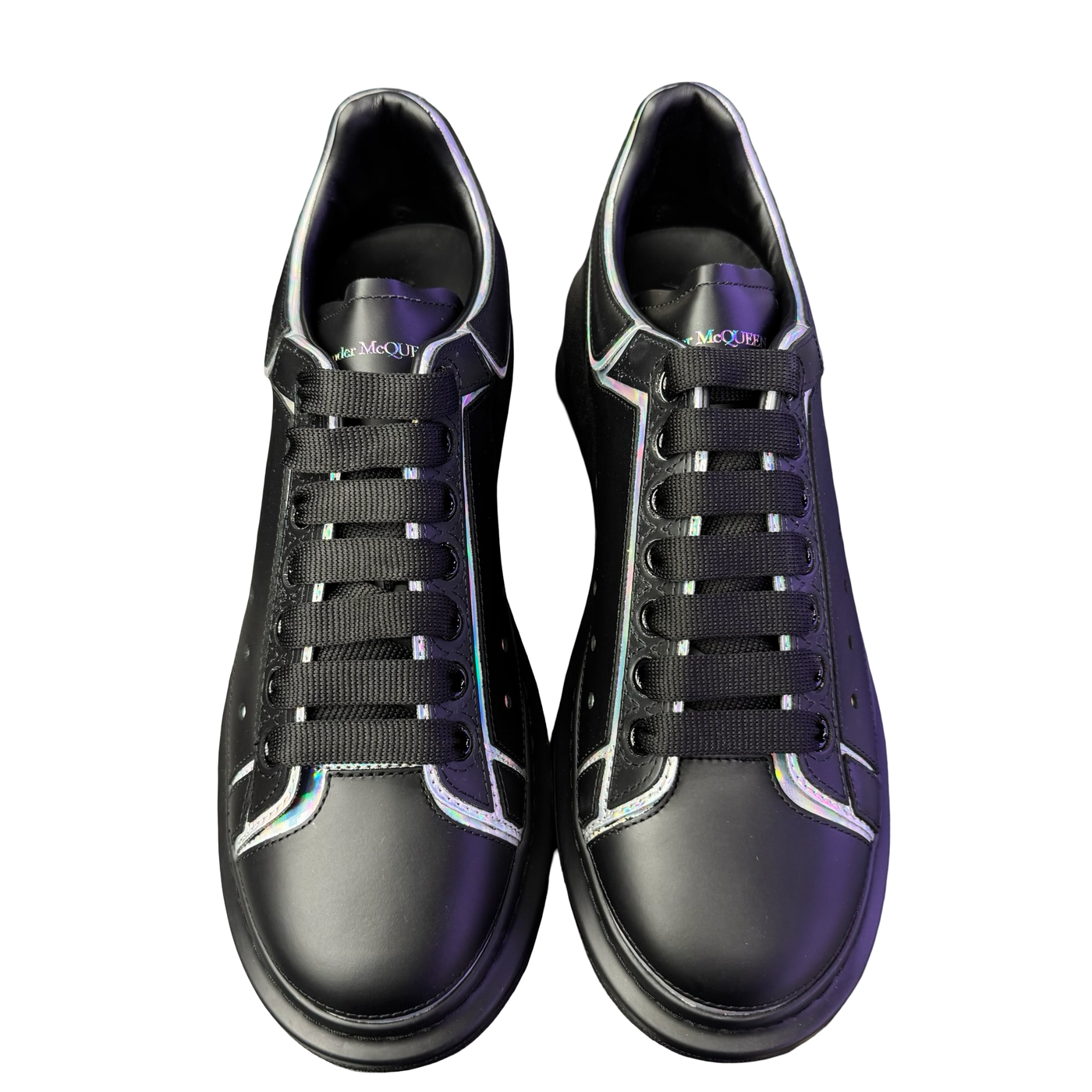 Alexander McQueen Oversized Black Silver Holo