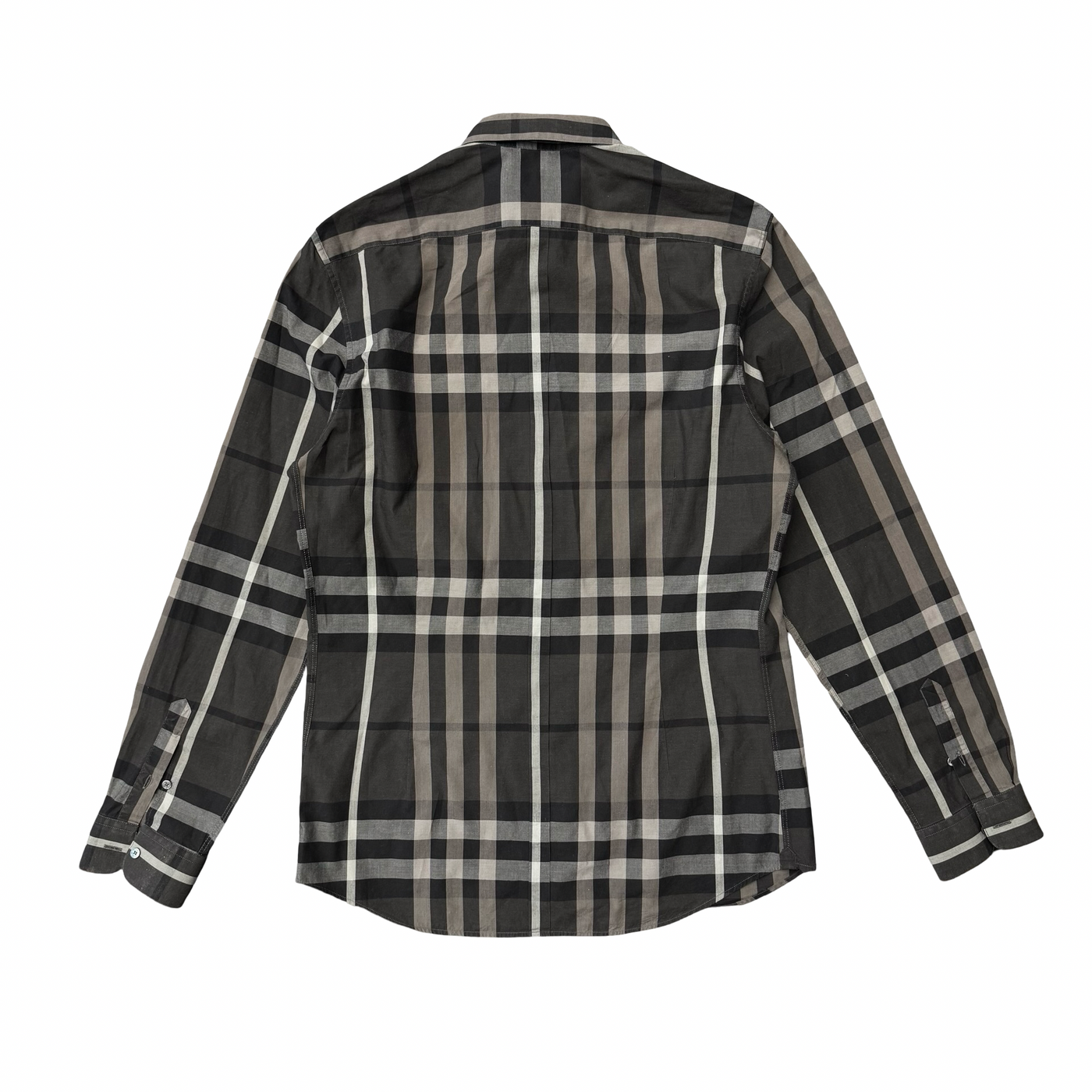 Burberry Check Cotton Shirt Grey