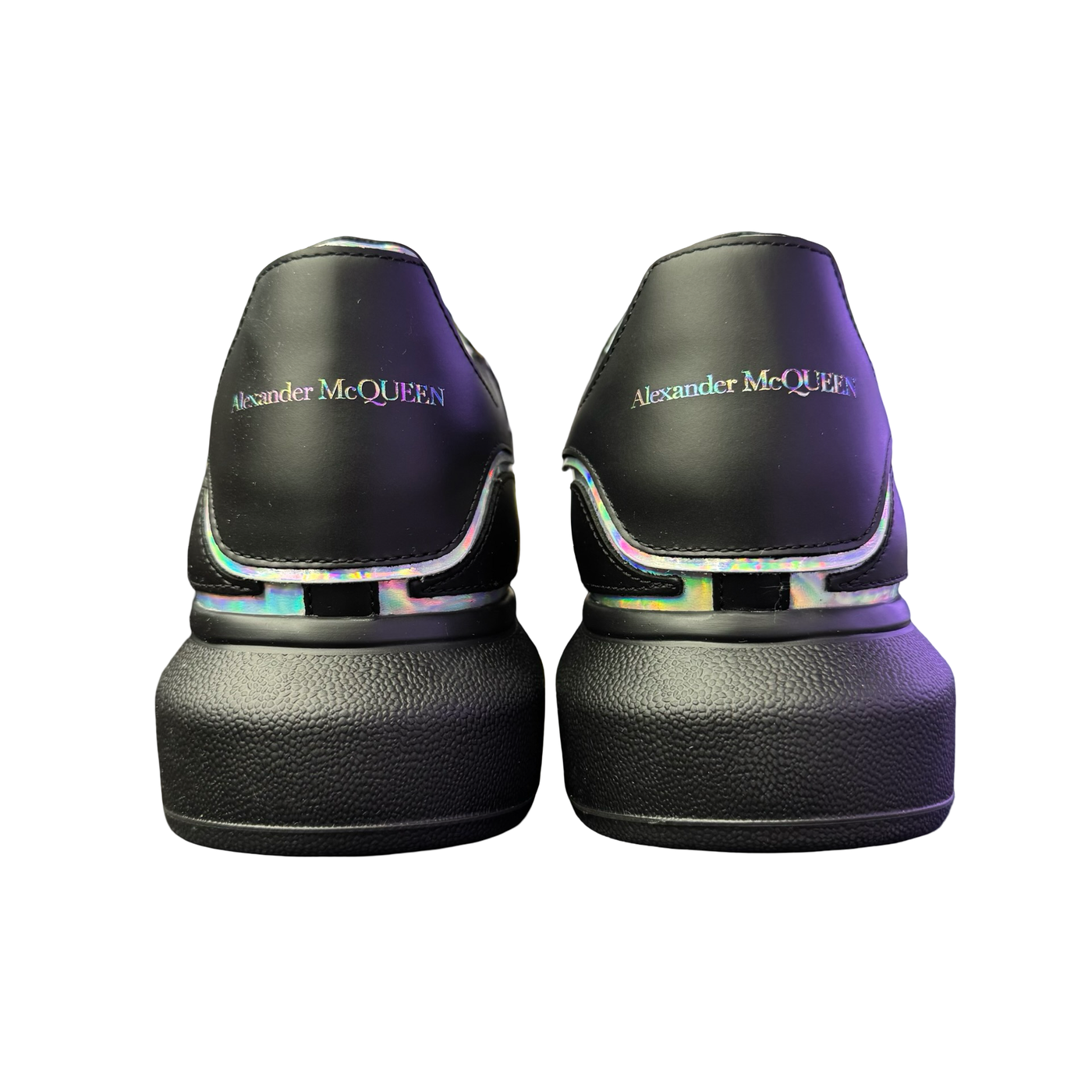 Alexander McQueen Oversized Black Silver Holo