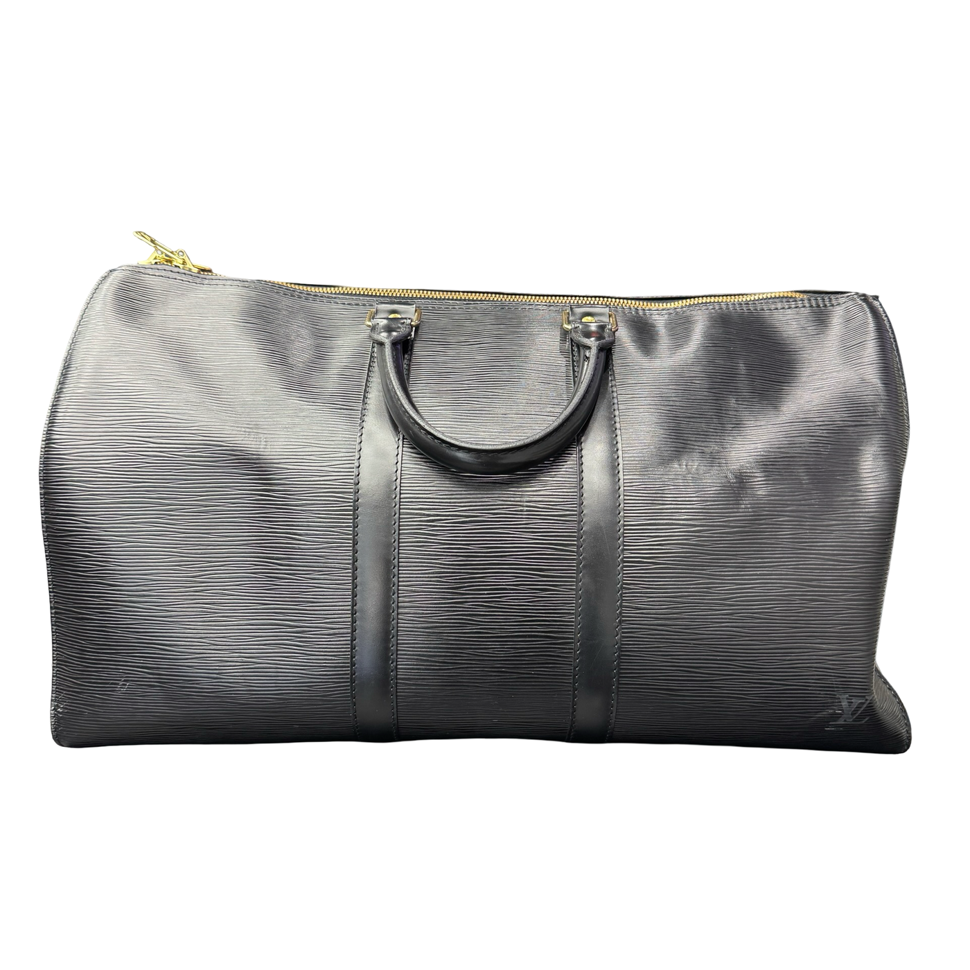 LV Epi Leather Keepall 45 Duffle Bag Black