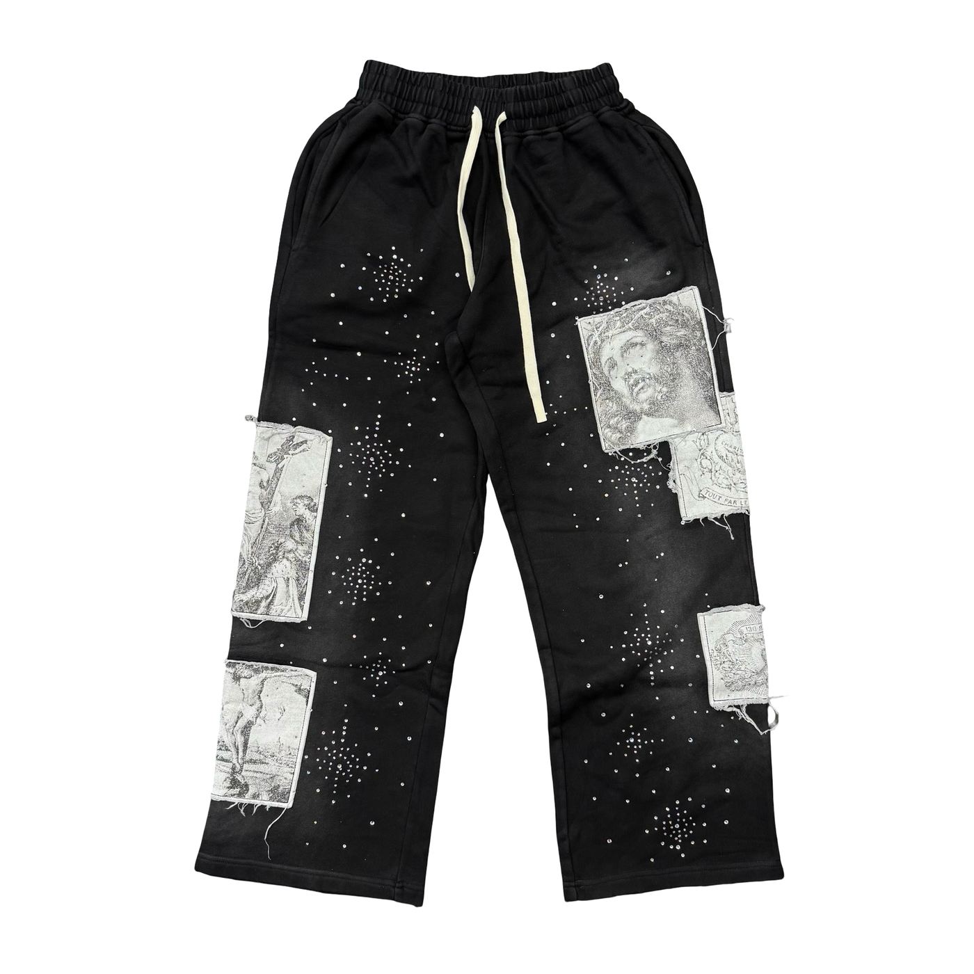 We Are Righteous Divine Canvas Sweats Black