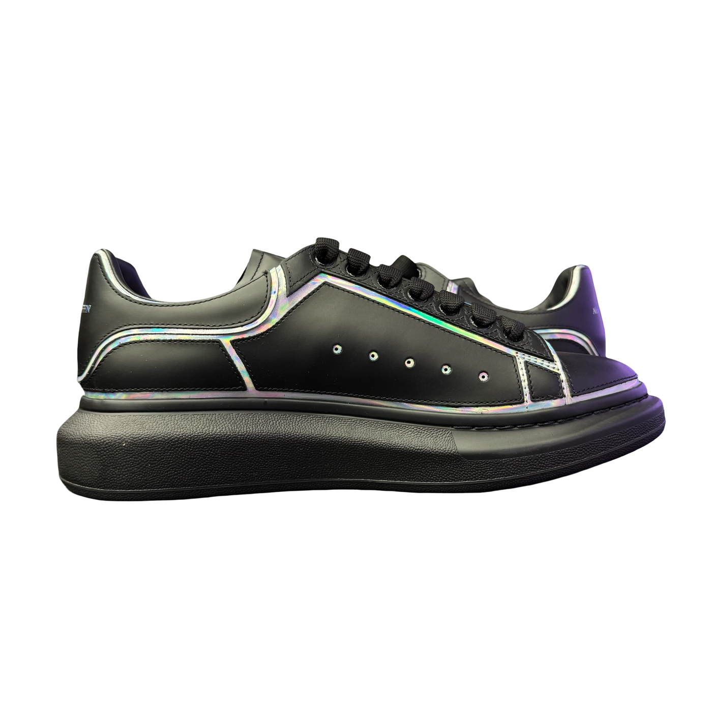 Alexander McQueen Oversized Black Silver Holo