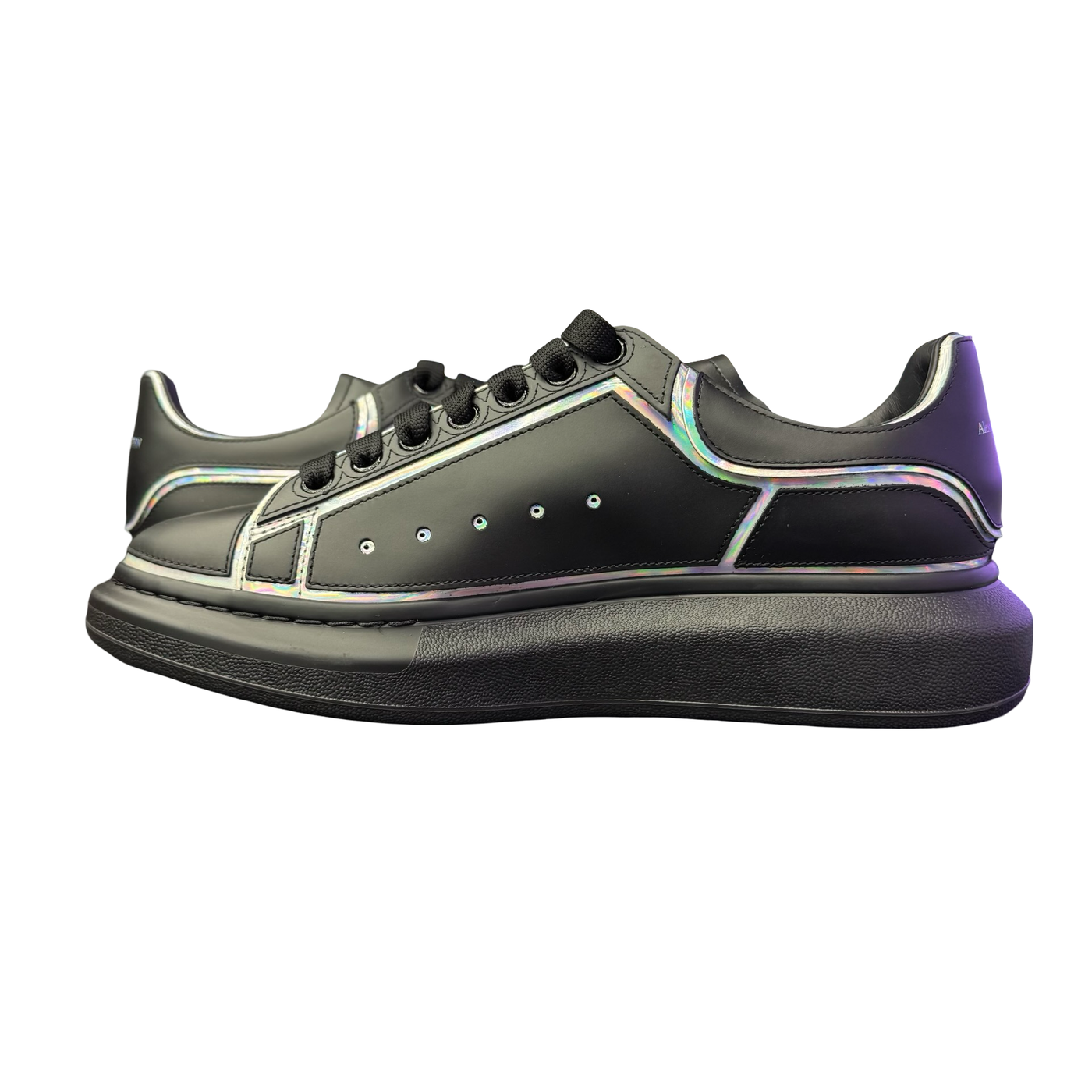 Alexander McQueen Oversized Black Silver Holo