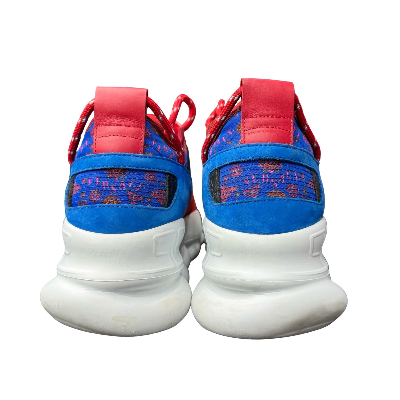 Versace Chain Reaction Chunky Medallion Red Blue White