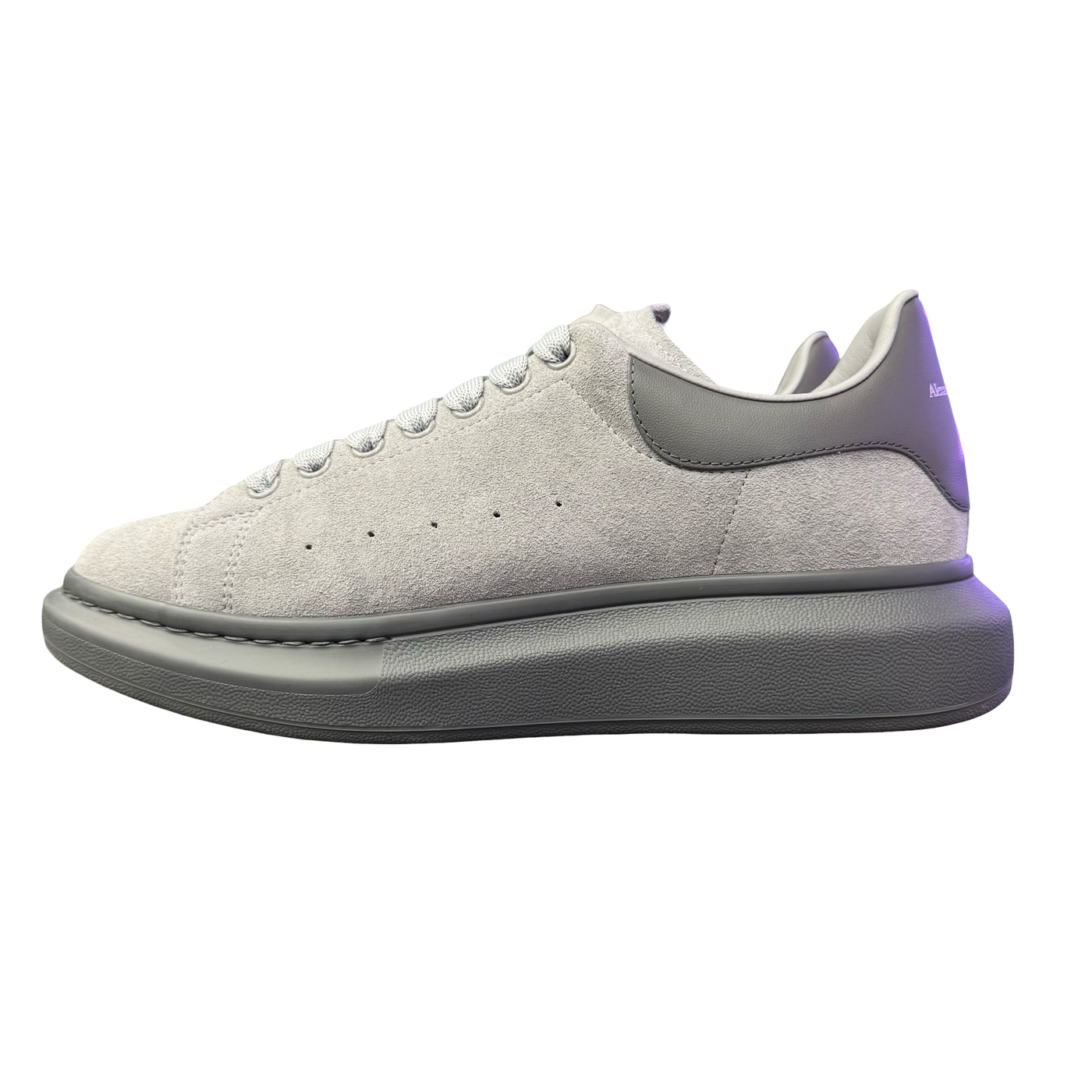 Alexander McQueen Oversized Denali Suede Sneaker Light Grey
