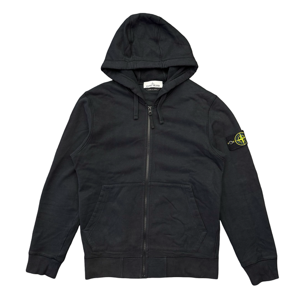 Stone Island Zip Up Hoodie Sweater Black