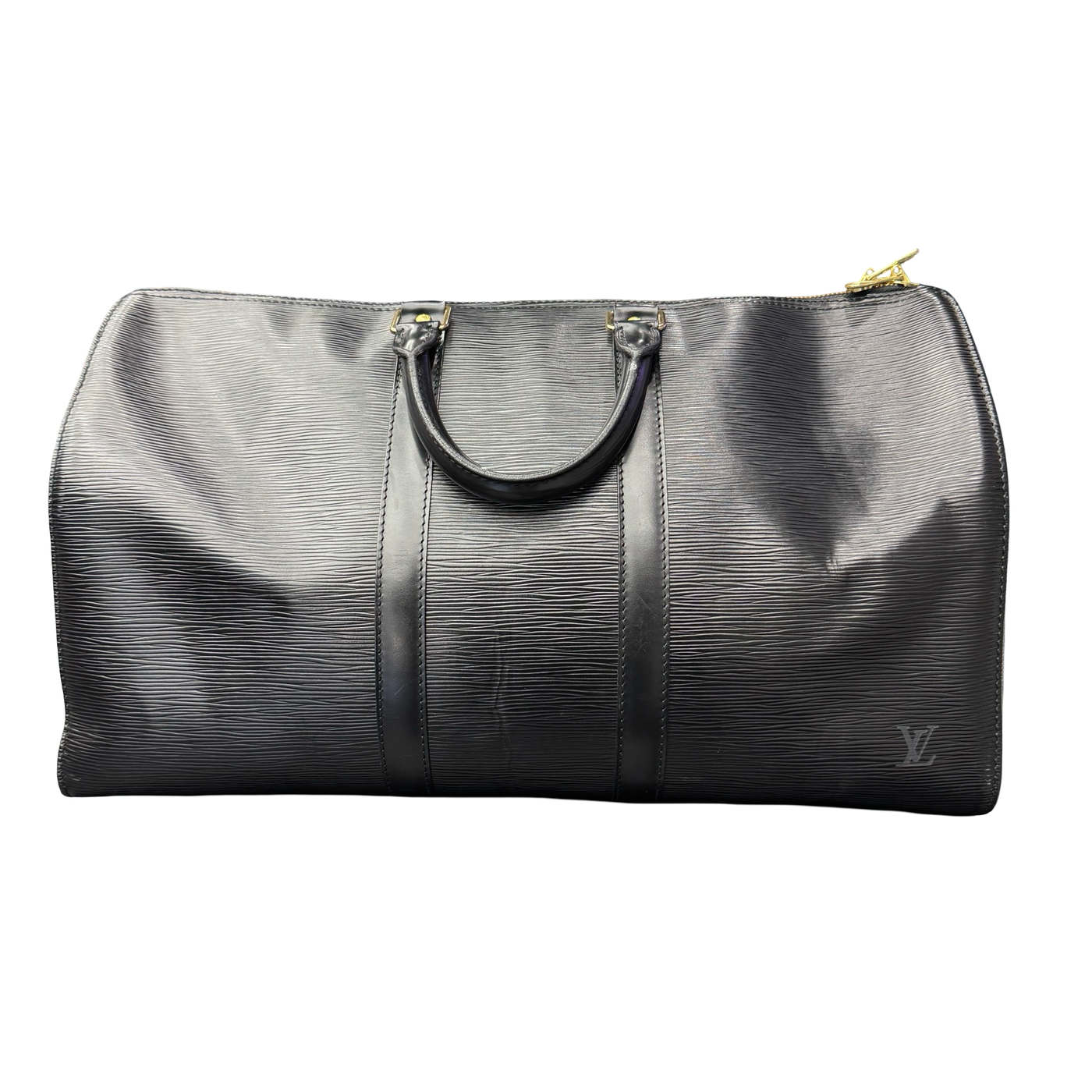 LV Epi Leather Keepall 45 Duffle Bag Black