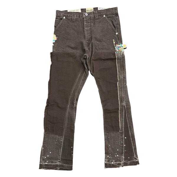 Gallery Dept. Carpenter Paint Splatter Jeans Brown