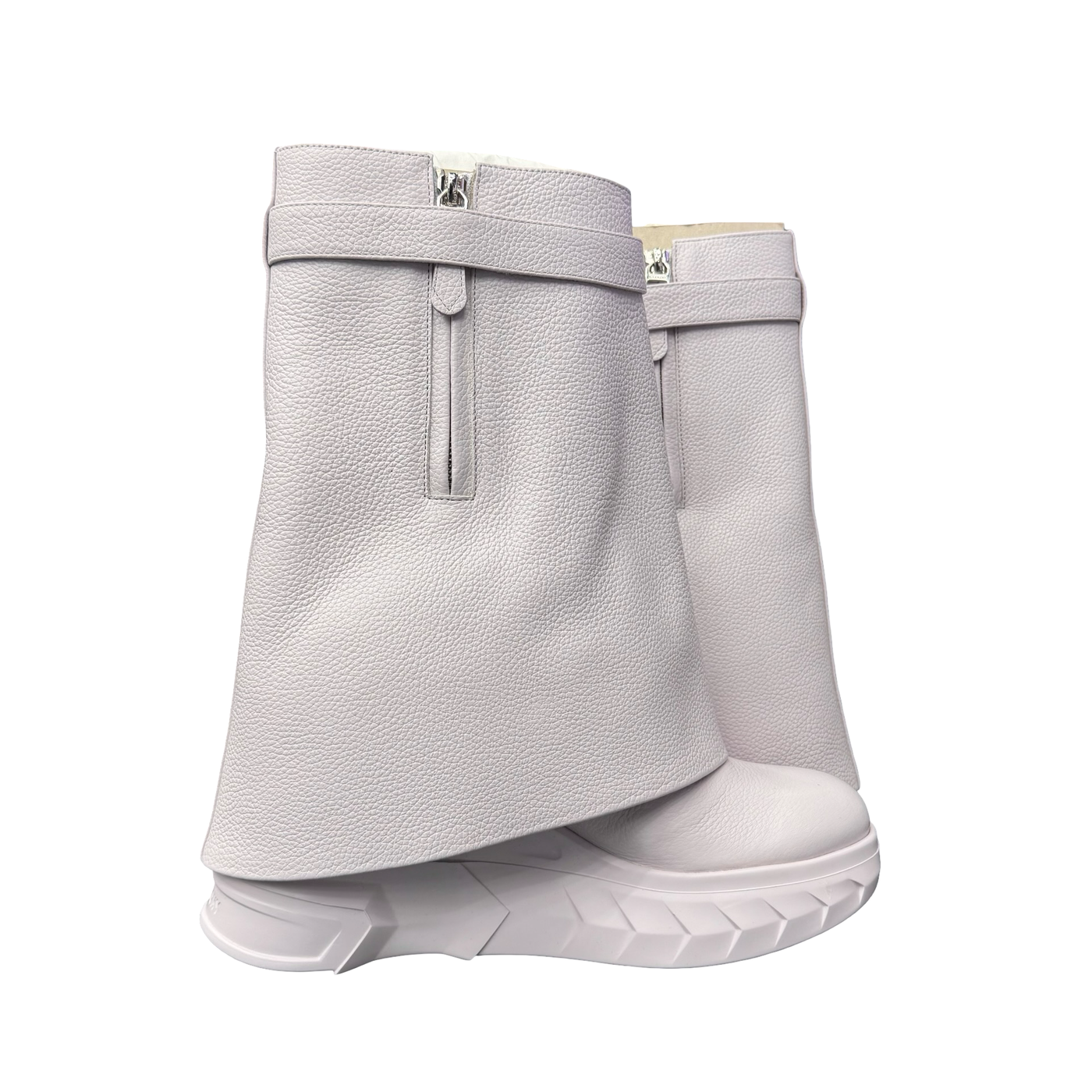 WMNS Givenchy Shark Lock Ankle Boots Soft Lilac