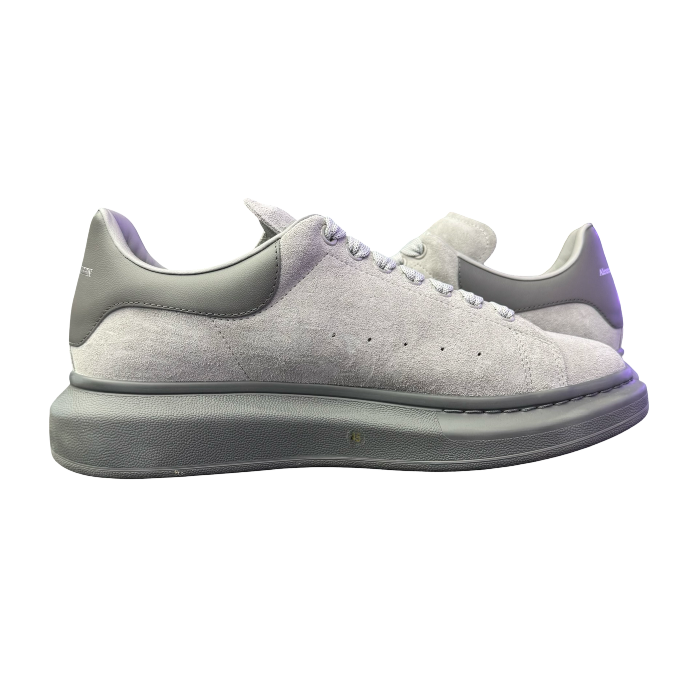 Alexander McQueen Oversized Denali Suede Sneaker Light Grey