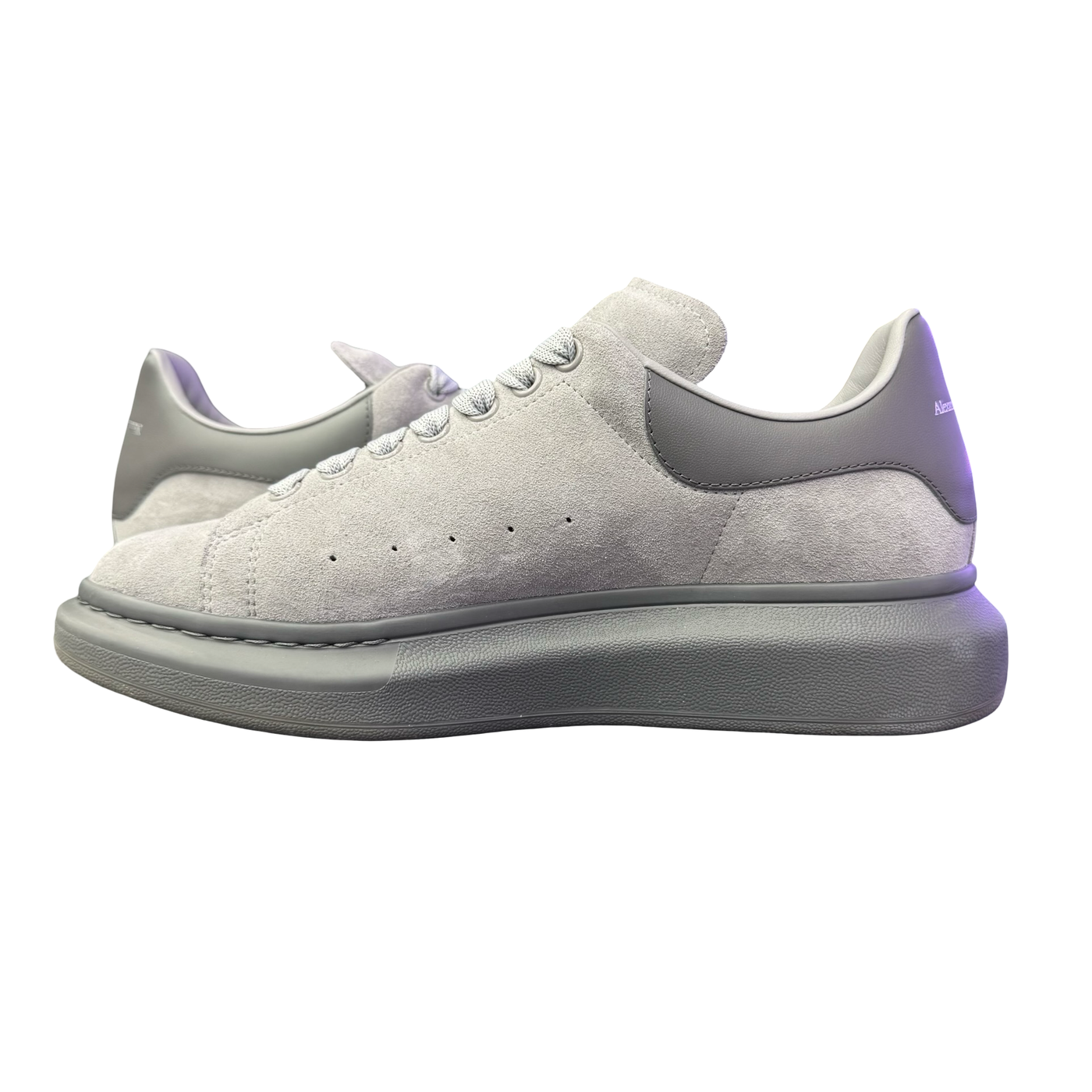 Alexander McQueen Oversized Denali Suede Sneaker Light Grey