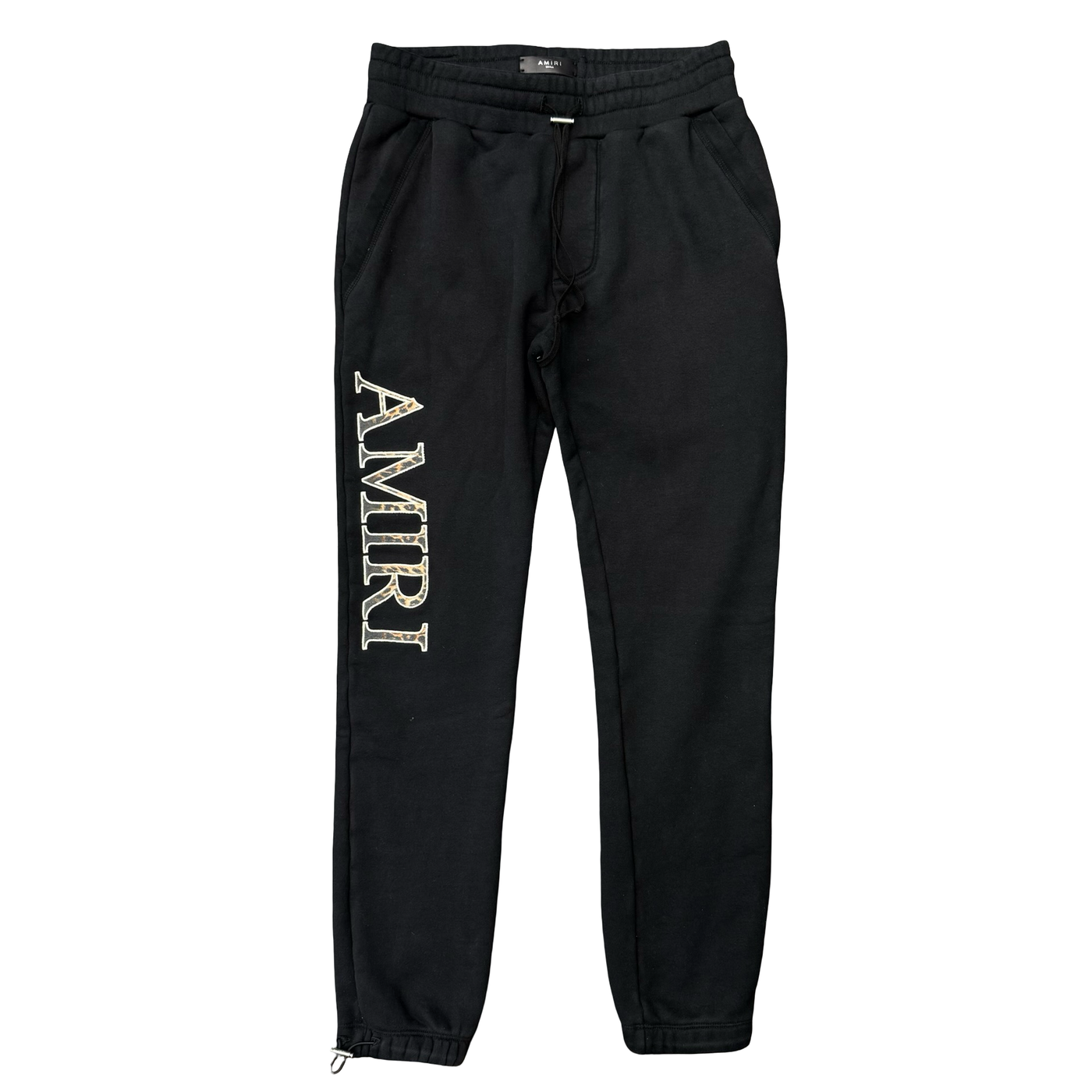 Amiri Leopard Applique Sweatpants Black