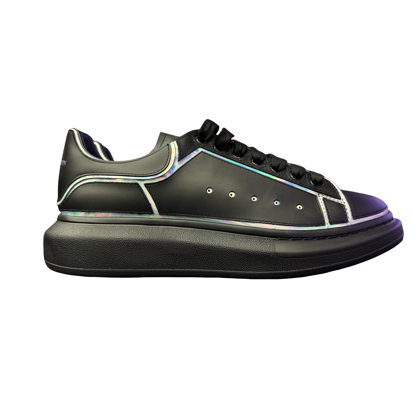 Alexander McQueen Oversized Black Silver Holo