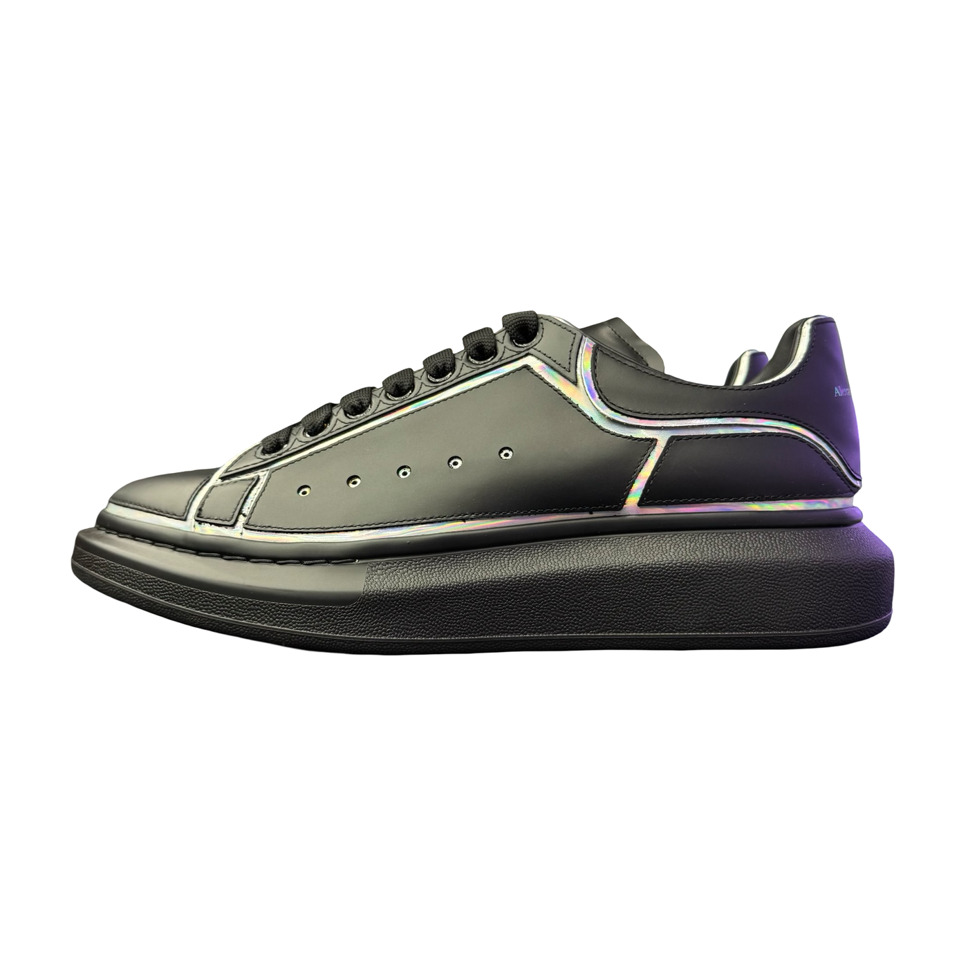 Alexander McQueen Oversized Black Silver Holo