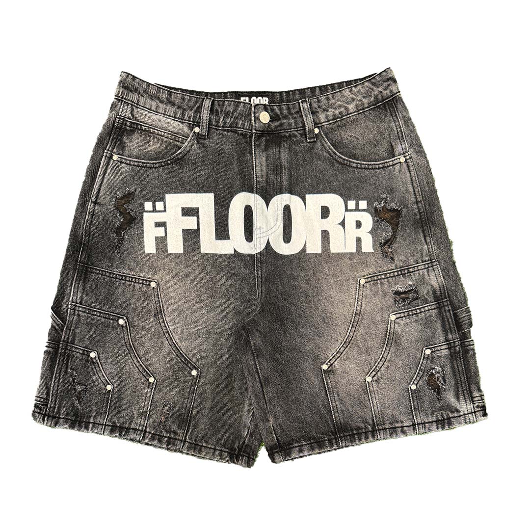 Floor 914 Uniform Jean Shorts Black