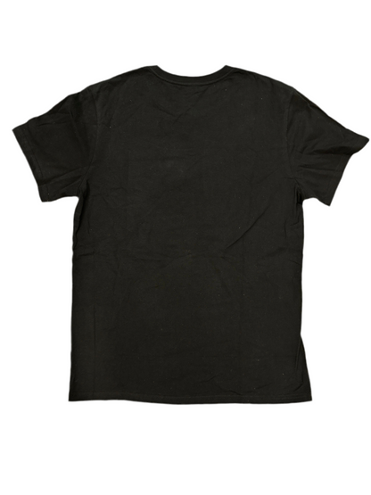 NewYrrk Black T-shirt Side Logo w/ Outlined White Crystal