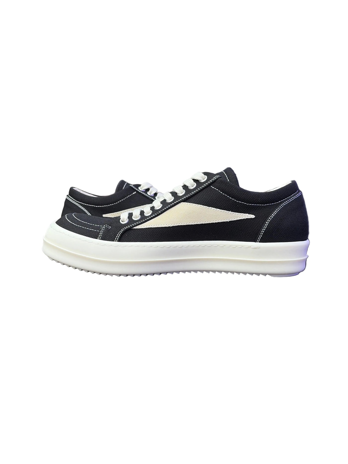 Rick Owens DRKSHDW Vintage Canvas Sneakers Black Milk
