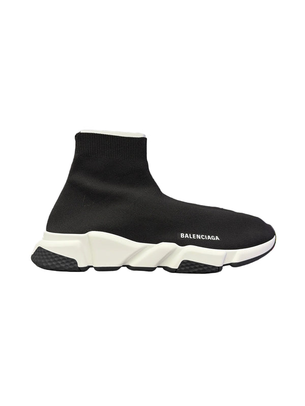 Balenciaga Speed LT Knit Simple Sole Black White