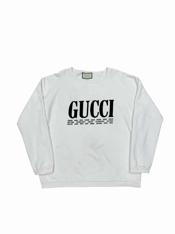 Gucci Cities Sweatshirt White Black