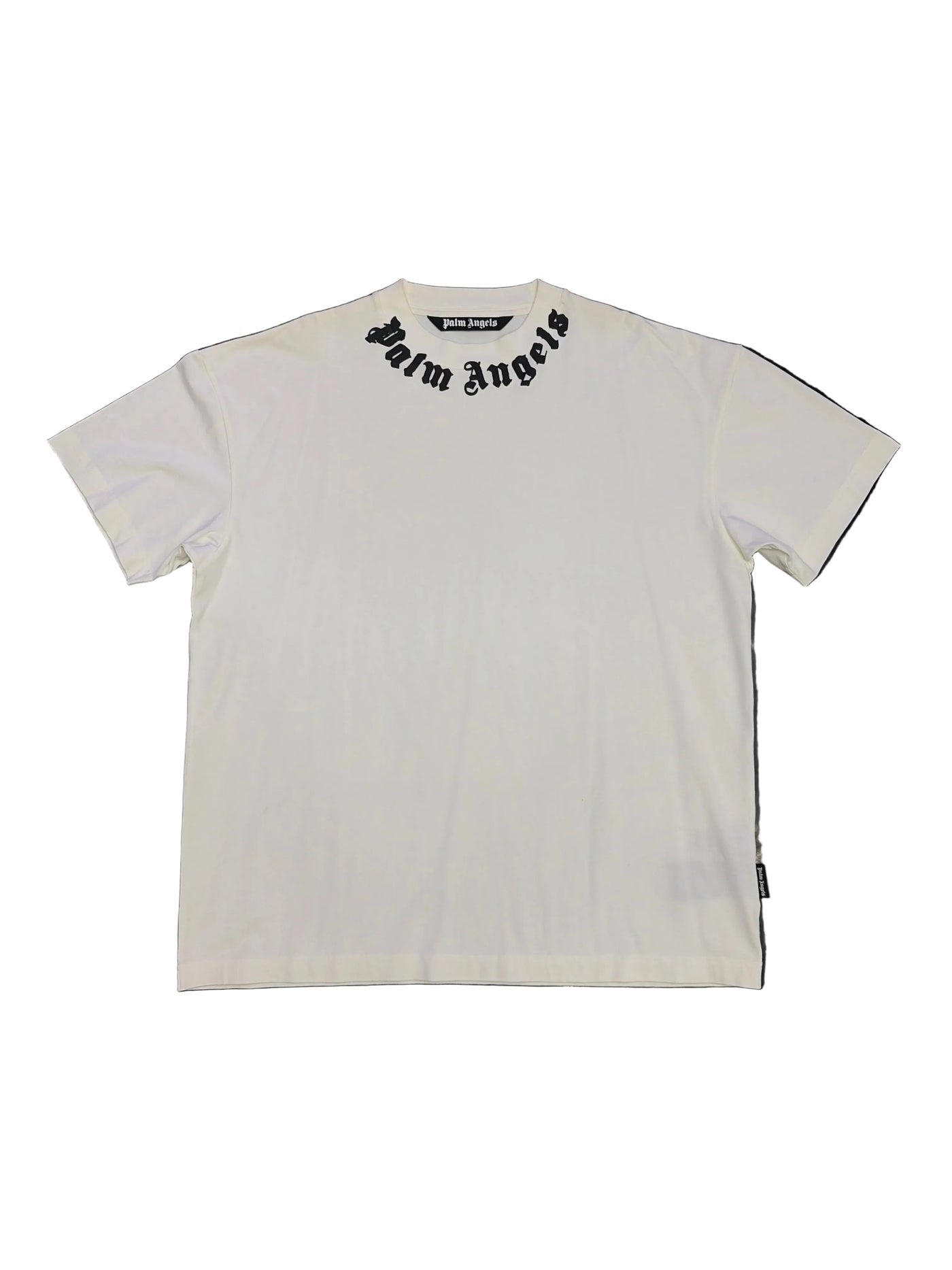 Palm Angels Neck Logo T-Shirt White