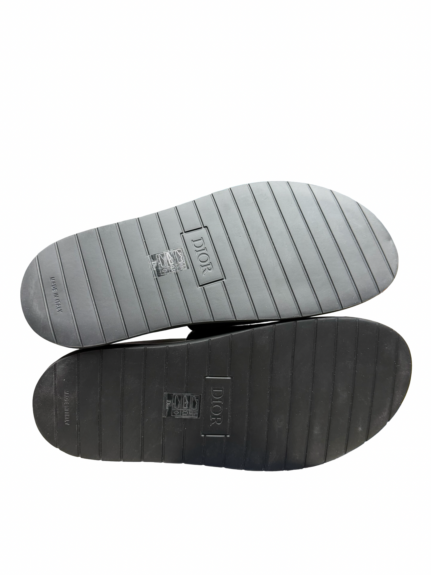 Christian Dior Black Aqua Oblique Jacquard Canvas Sandals