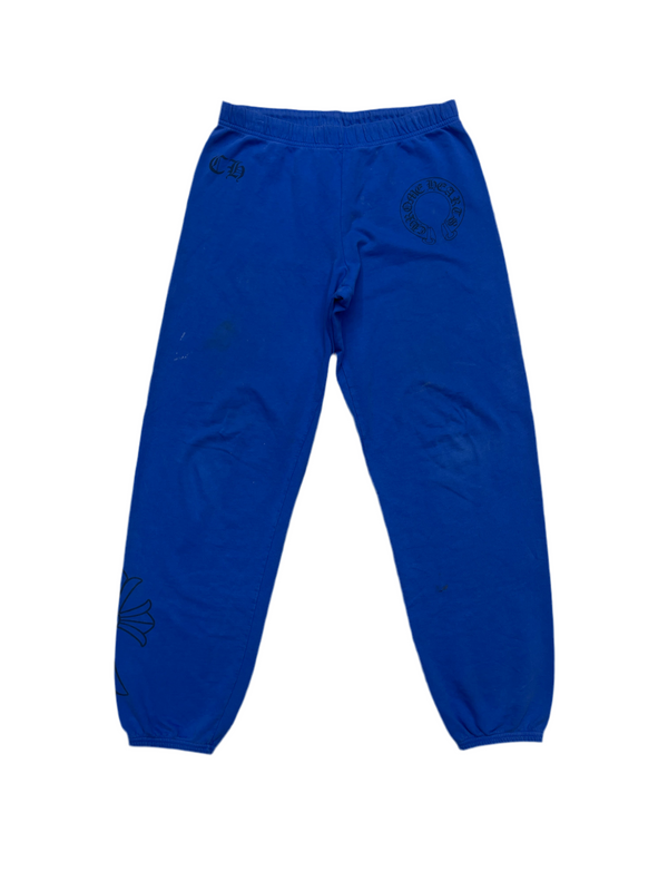 Chrome Hearts Horseshoe Logo Sweatpants Blue