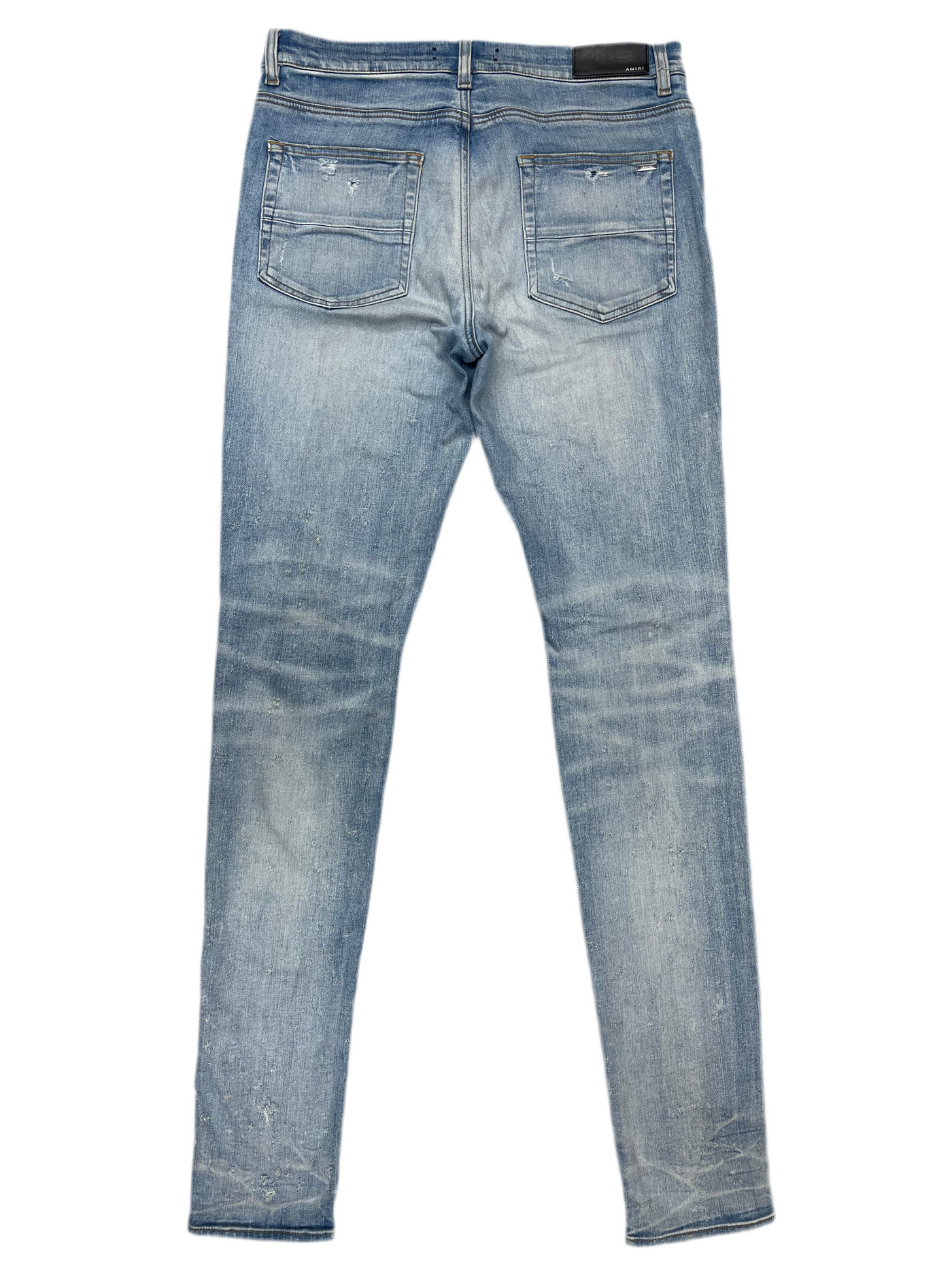 AMIRI Knee Slit Distressed Jeans Indigo