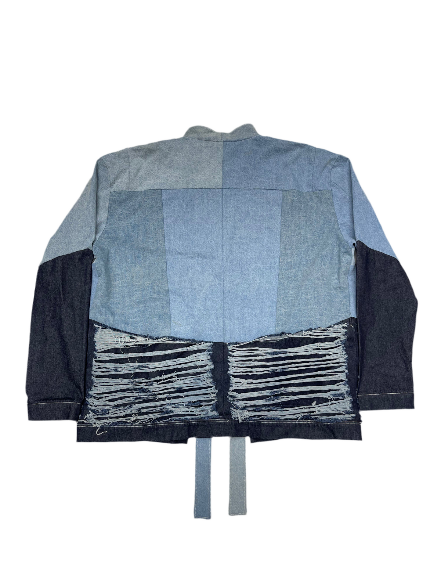 Who Decides War Melded Denim Robe Jacket Blue