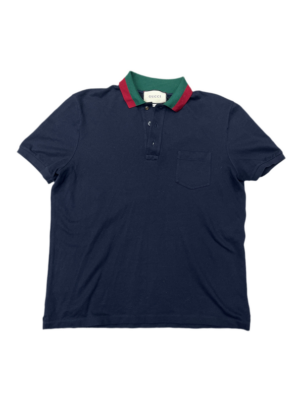 Gucci Classic Polo Navy Green Red