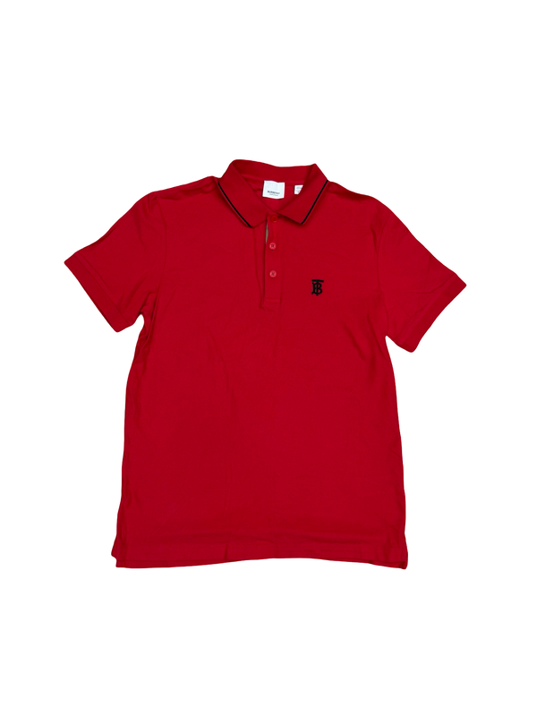 Burberry Icon Stripe Placket Cotton Piqué Polo Shirt