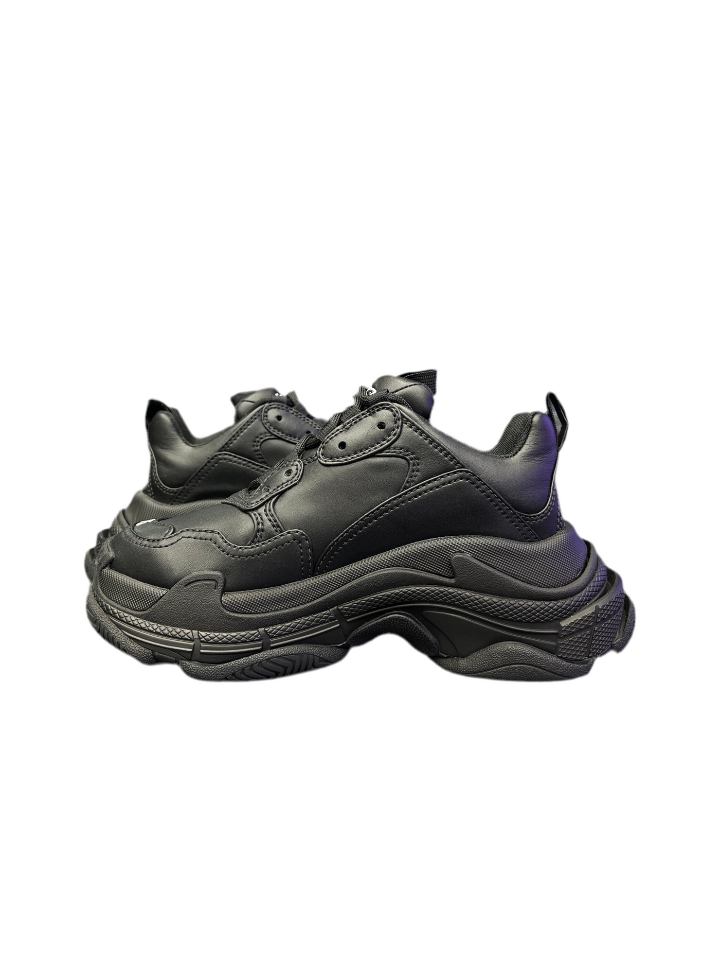 WMNS Balenciaga Triple S Fake Leather Black