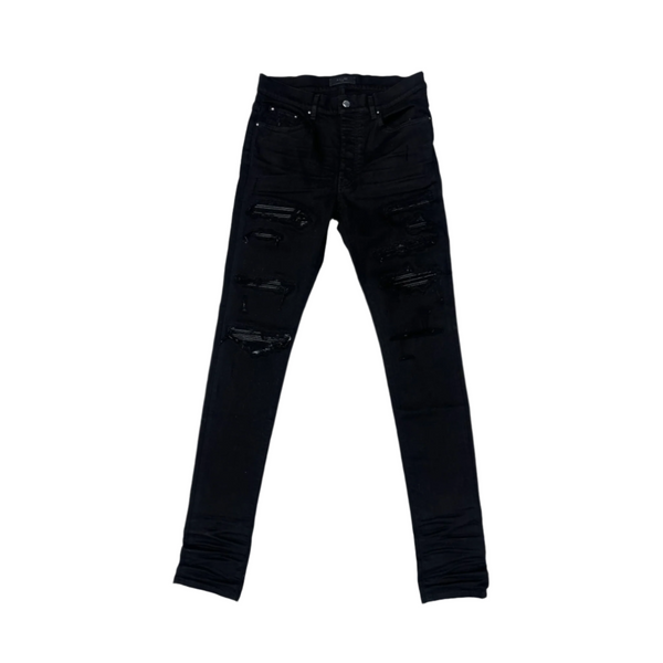 Amiri MX1 Leather Thrasher Black