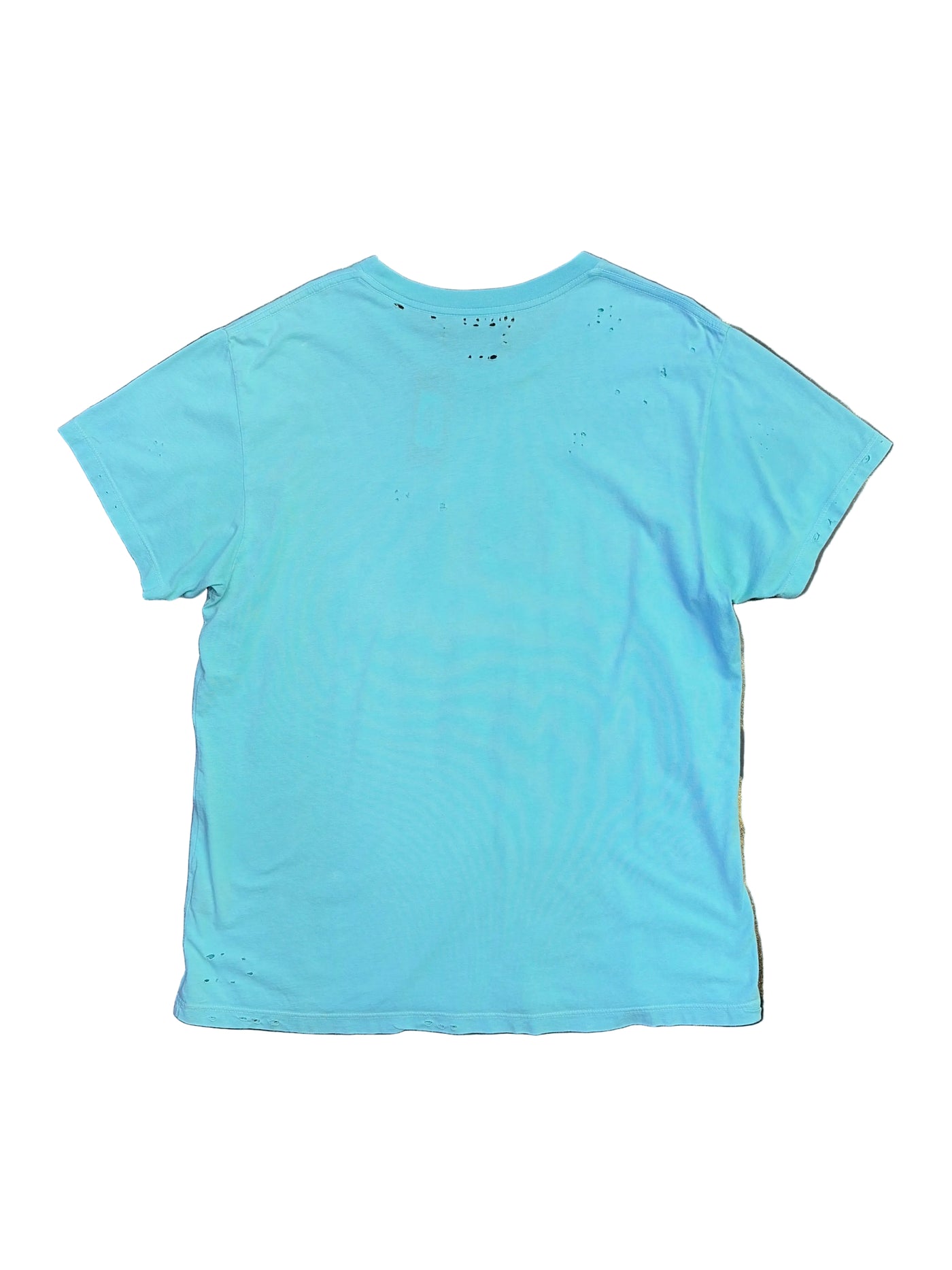 Amiri Distressed Teddy Bear T-Shirt Blue
