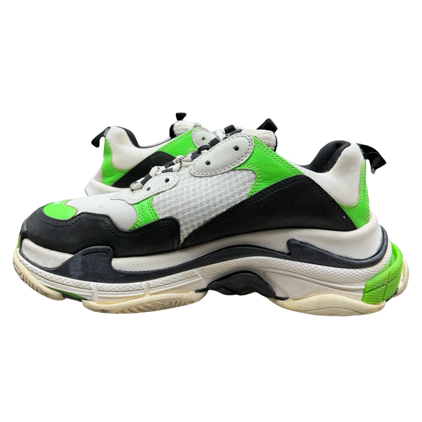 Balenciaga Triple S White Green Fluo Sneakers