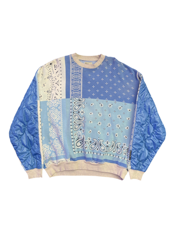 Kapital Bandana Bivouac Sax Crewneck Blue