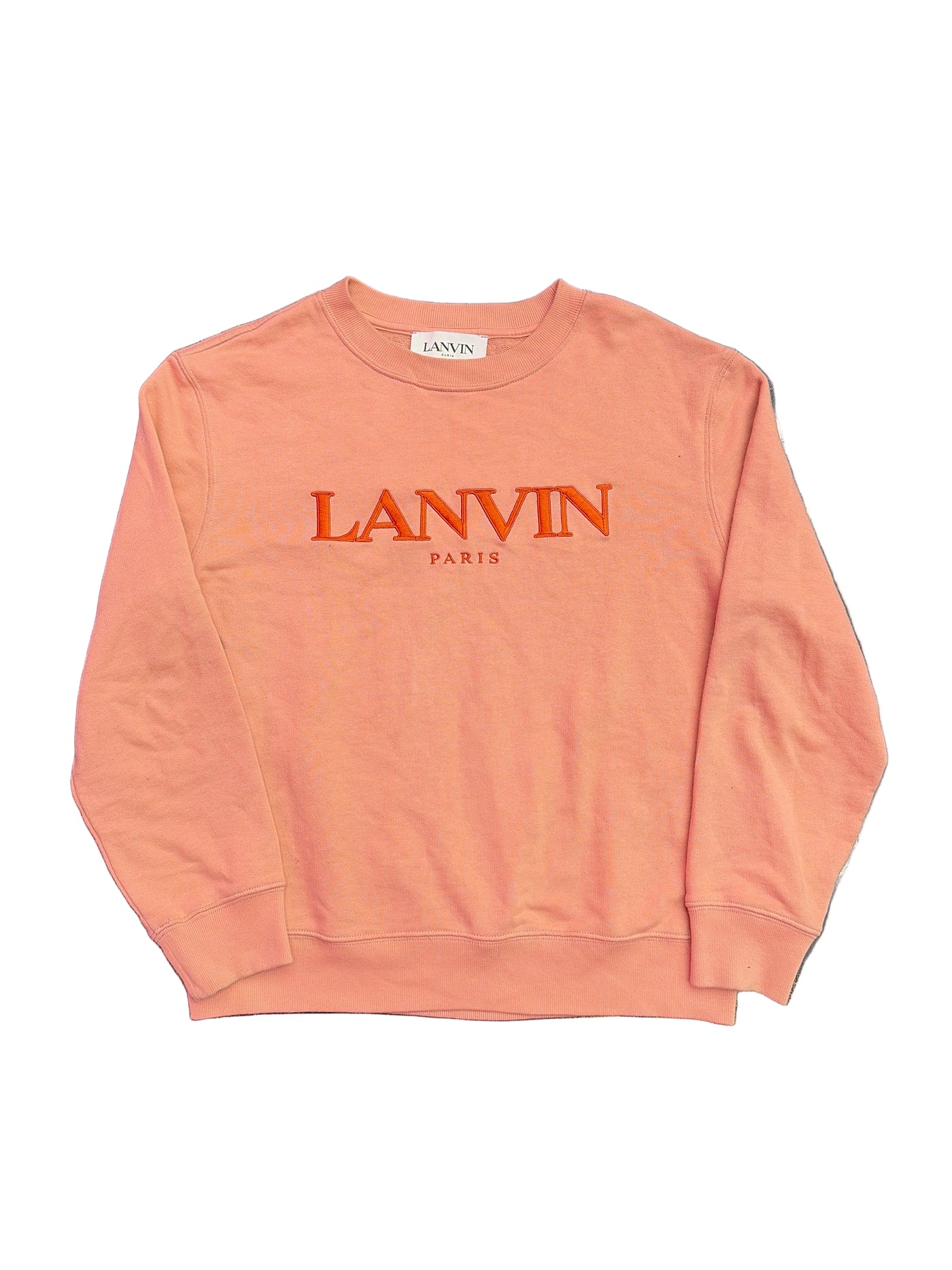 WMNS Lanvin Embroidered Logo Crewneck Sweater Pink