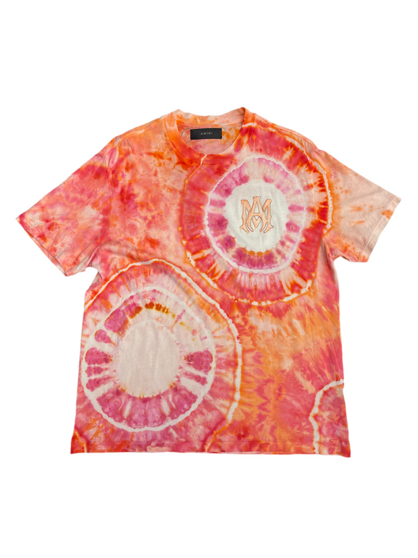 AMIRI Tie Dye Watercolor MA Logo T-Shirt Peach