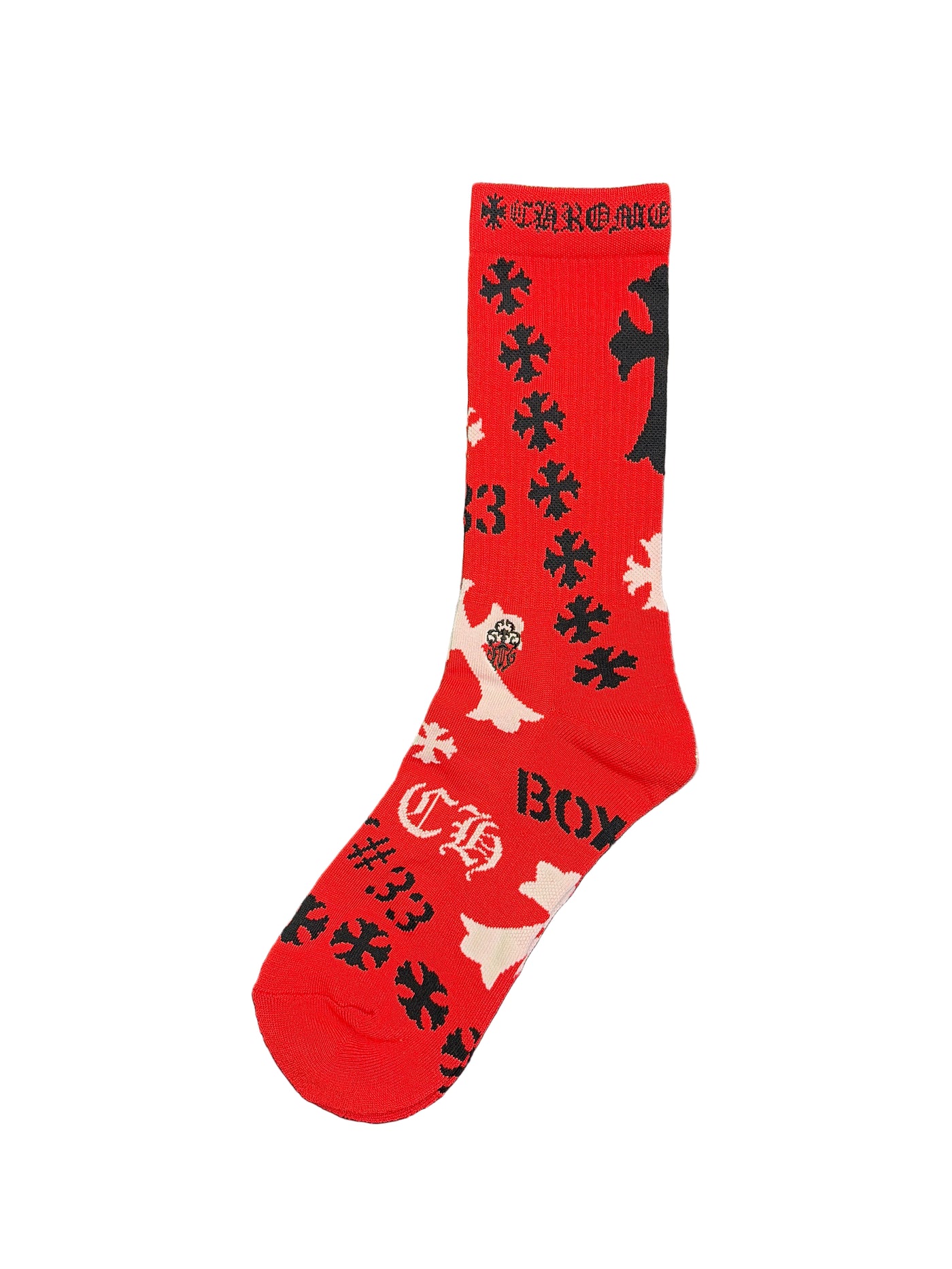 Chrome Hearts Stencil Socks Red