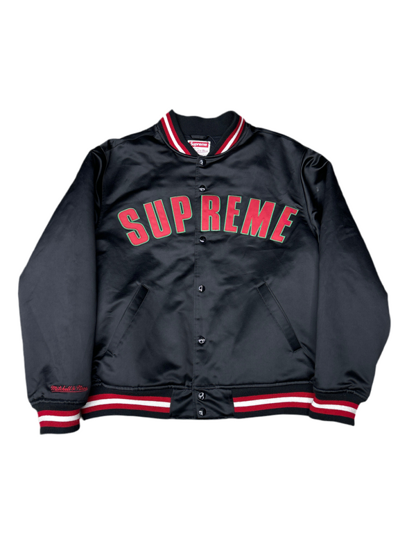 Supreme Mitchell And Ness Black
Varsity Jacket