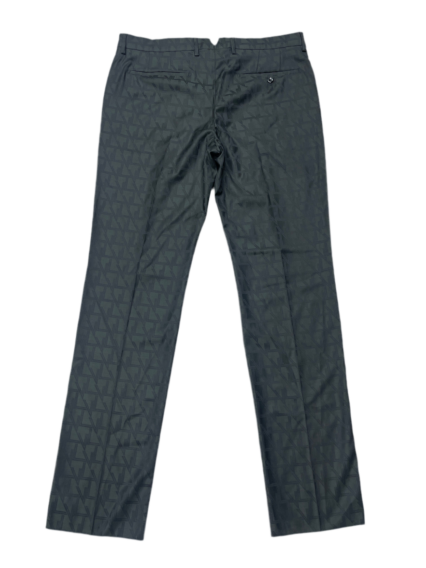 LV Monogram Dress Pants Dark Green Black