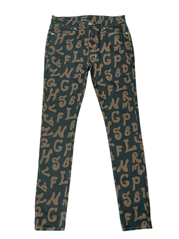 Ksubi Van Winkle Alphabet Street Denim Black Brown