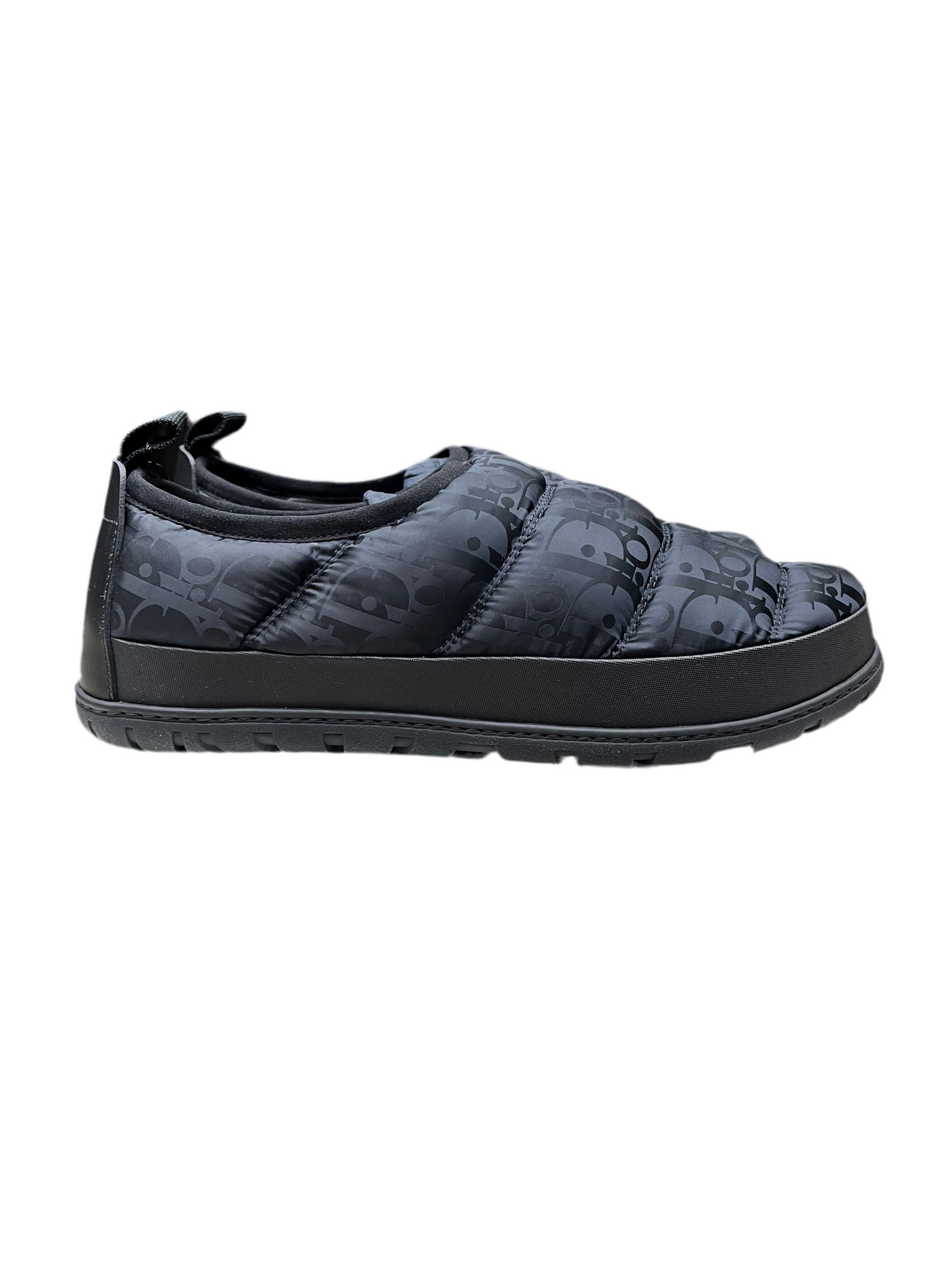 Dior Snow Slipper Quilted Dior Oblique Black